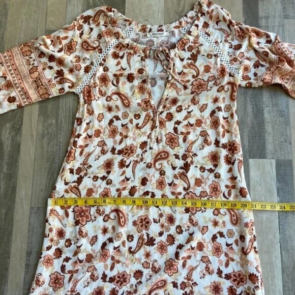 Rip Curl Desert Dawn Tunic Dress Bohemian Paisley Floral - Picture 7 of 12